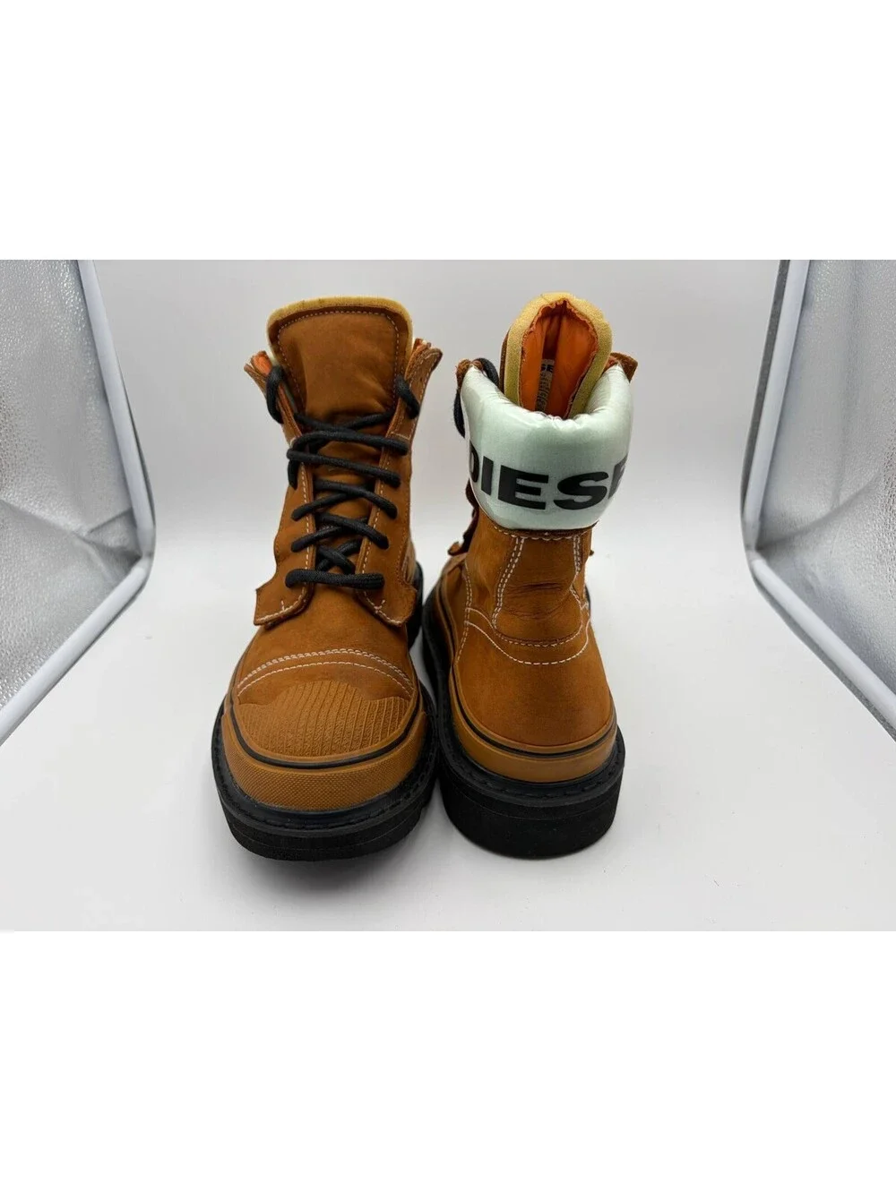 Diesel H-Shiroki DBBT Hybrid Boots Brown Nubuck Mens Sz 8.5 RARE Excellent Shape